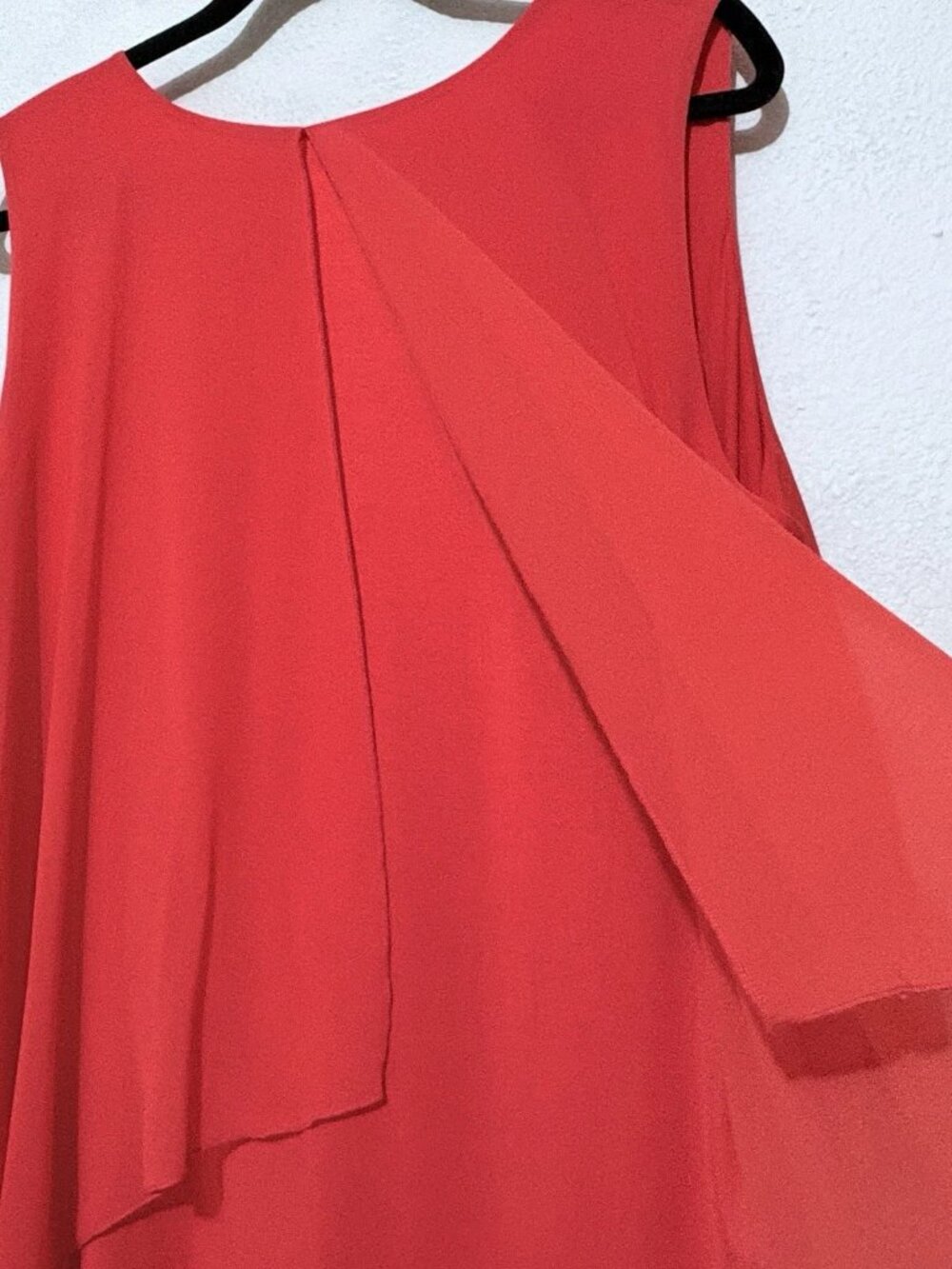 Soft Surroundings Bonita Rosa Woven Overlay Tank Hot Coral Womens XL - Picture 6 of 9